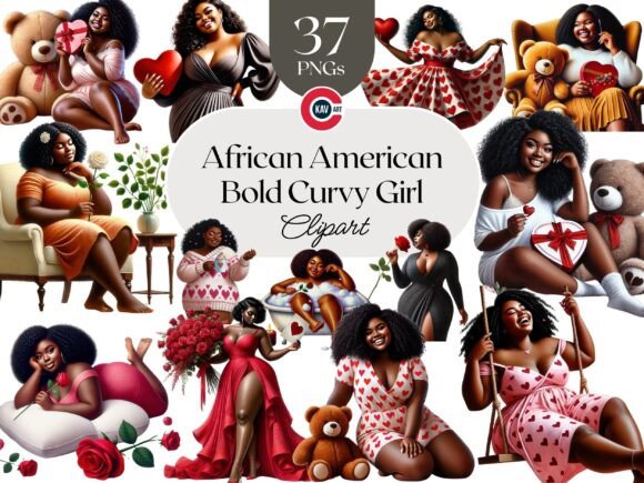 African American Curvy Girl Clipart Guide