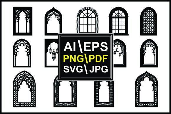 Arched Window Silhouette Bundle