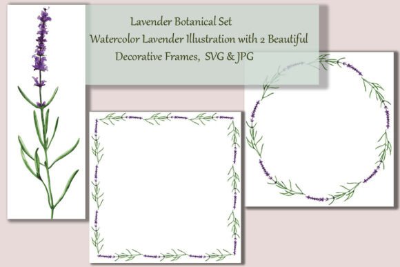 Botanical Lavender Set, SVG JPG: A Versatile Design Resource for Creators