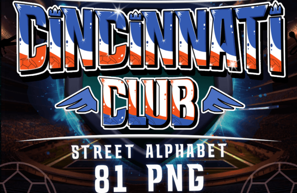 Cincinnati Soccer Alphabet: 81 PNG Pack