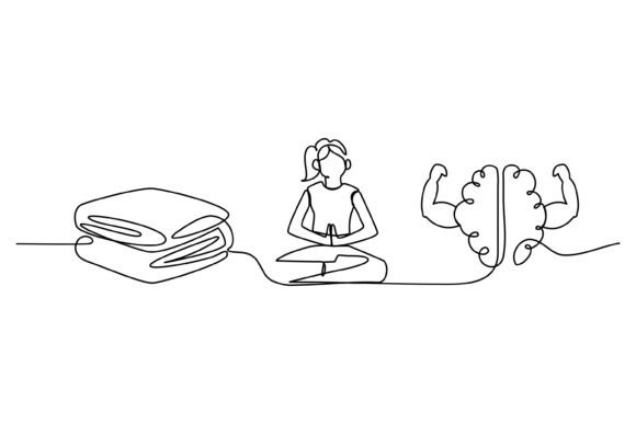 Continuous Line Design of Meditation: A Visual Path to Mental Clarity