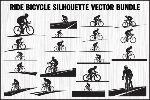 Cyclist Riding Bicycle Silhouette Vector: Integrating Dynamic Assets into Professional Design Workflows