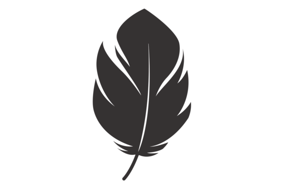 Elegant Bird Feather Silhouettes for Design
