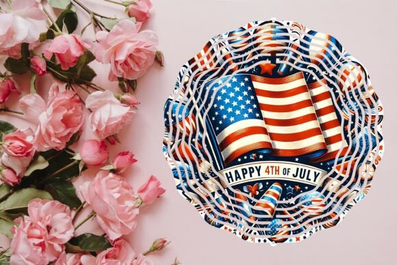 Elevating Patriotic Decor with the Happy 4th of July Wind Spinner Png