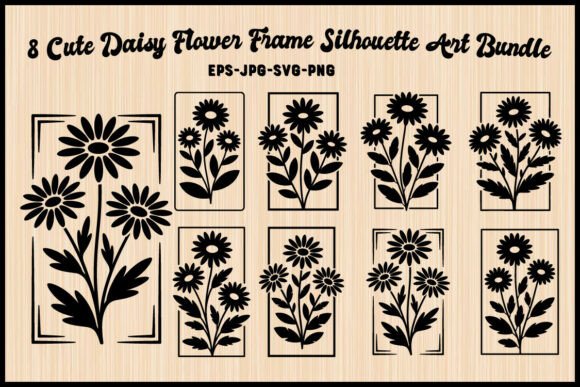 Embracing Simplicity: The Art and Utility of Cute Daisy Flower Frame Silhouettes