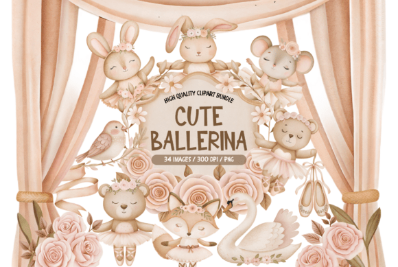 Evaluating the Cute Ballerina Animals Clipart Set for Creative Projects