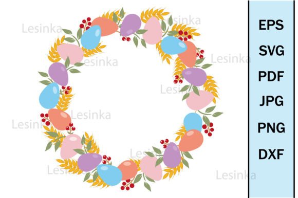 Festive Round Easter Egg Frame Clipart