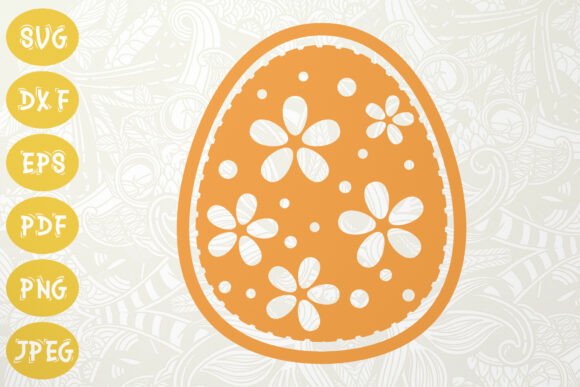 Floral Easter Egg SVG for Spring Decor