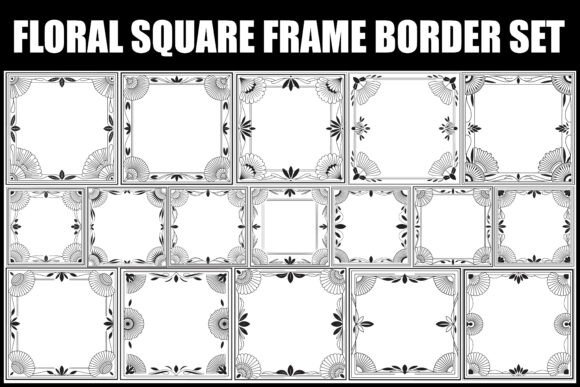 Floral Square Frame Border Set Guide