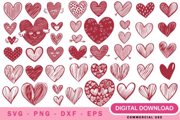 Hand Drawn Heart Svg Bundle: A Versatile Resource for Creative Designers