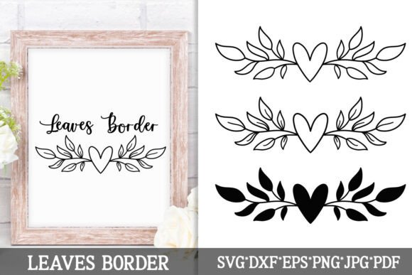 Heart Leaves Border SVG Floral Divider: A Guide for Crafters