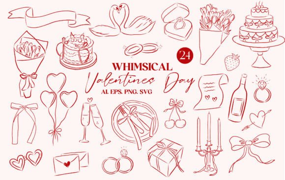 Integrating Romantic Doodle Clipart into Your Creative Workflow