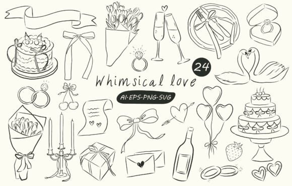 Mastering the Romantic Doodle Clipart Set for Professional Design Results