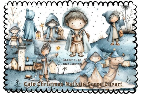 Nativity Journey Kids Clipart Set: A Review for Creative Projects