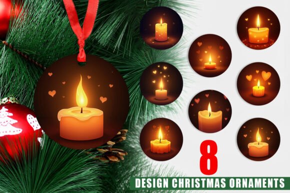 Ornament Candle Glow: Bringing Warmth to Your Holiday Decor with Printable Designs