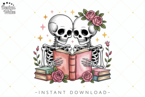 Skeleton Reading Couple Valentine PNG: A Guide to Quality and Usage