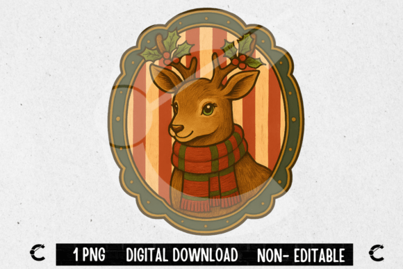 Strategic Design: Leveraging the Vintage Christmas Reindeer Frame for Brand Impact